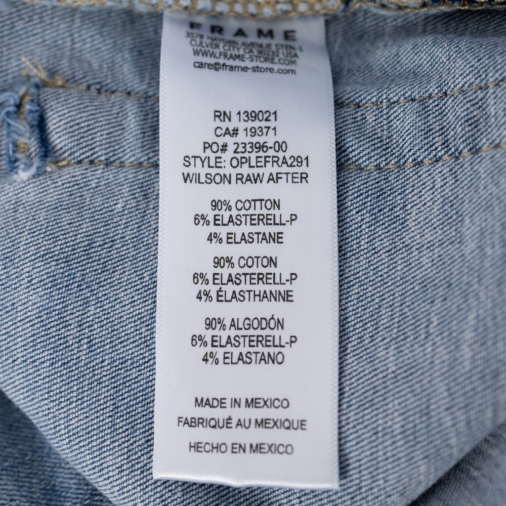 NWT FRAME Le Easy Flare Raw Hem Light Wash Denim Jeans Womens Size 29 - Picture 10 of 11